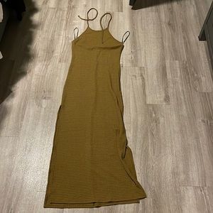 F21 Maxi Olive Green Dress